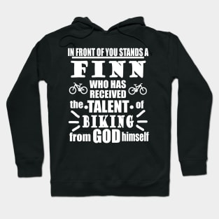 Biking Finn Mountain Biking Gift Finland Hoodie